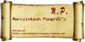Marczinkech Pongrác névjegykártya